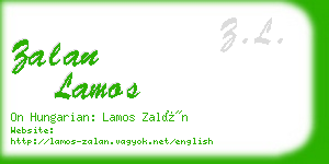 zalan lamos business card